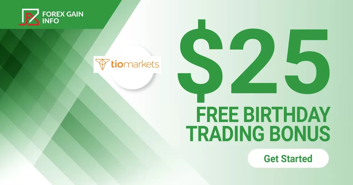 TIOMarkets  $25 Free Birthday Trading Bonus