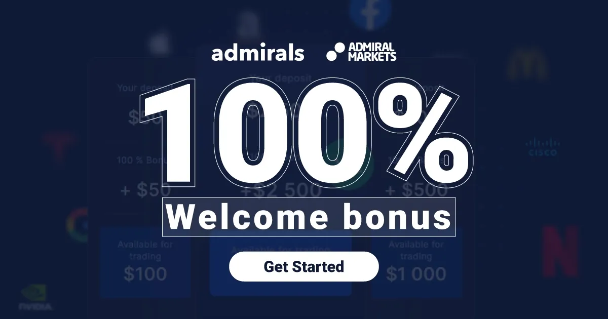 Get 100% Welcome Deposit Bonus from Admiral Markets Today!