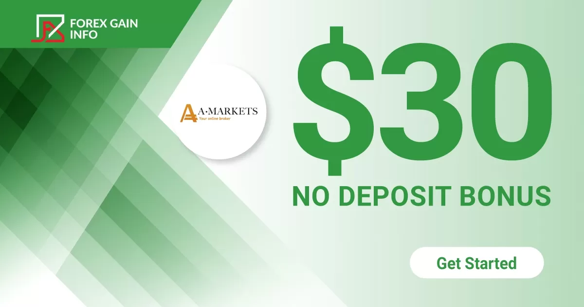 Amarkets 30 USD Welcome No Deposit Bonus