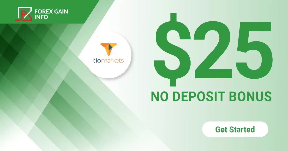 TIOMarkets $25 Forex No Deposit Bonus