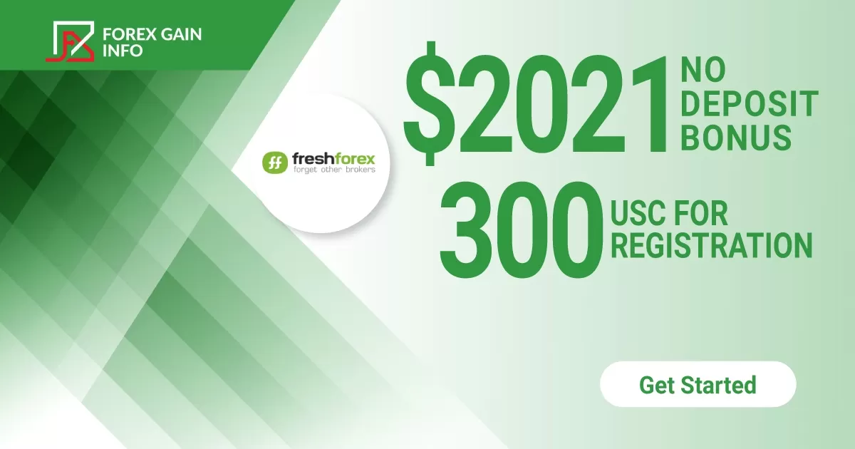 FreshForex $2021 & 300 USC Forex No Deposit Bonus