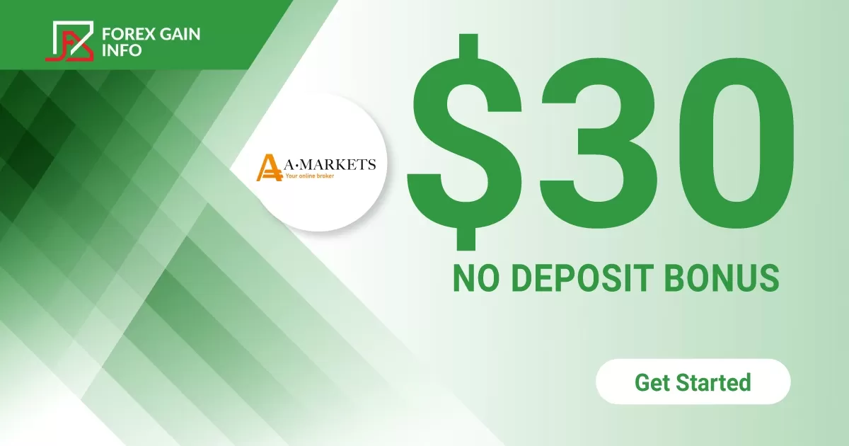 AMarkets 30 USD Welcome No Deposit Bonus